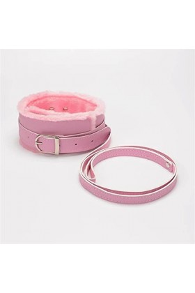Sangles de Cou en Cuir Rose avec Peluche épaisse pour débutant