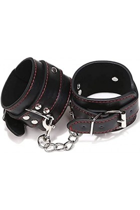 Ranpeng Accessoires de Sport Noir Rouge 2023, Manchettes réglables en Cuir, fête de Jeu de rôle