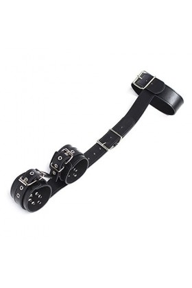 Poignets avecŚ?xu?ll? col en cuir au dos et collier aux manches Cuir