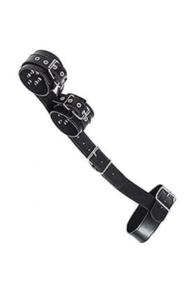 Poignets avec??xtoy?e col en cuir au dos et collier aux manches Cuir