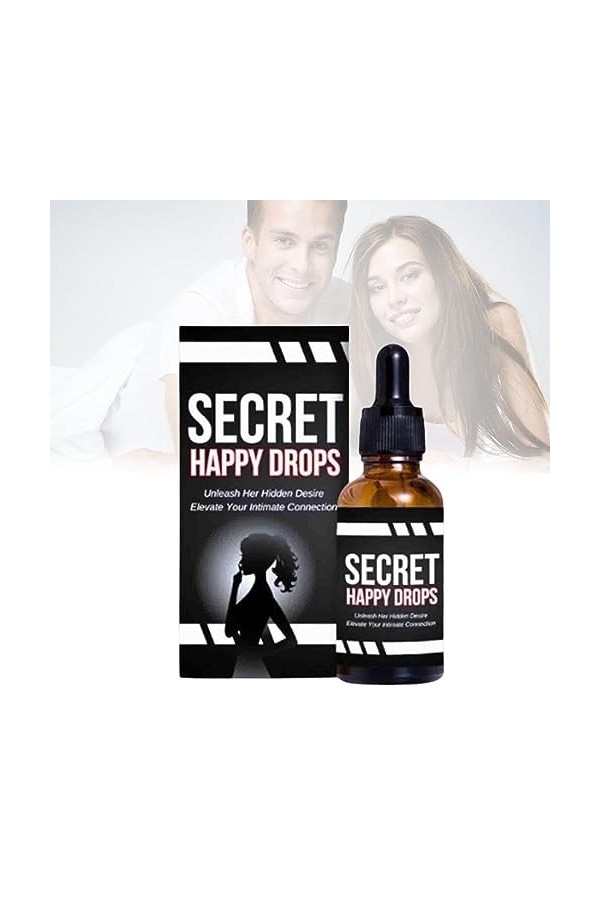 PleasurePeak Gouttes orales Secret Happy Gouttes pour femme, augmentant la sensibilité et le plaisir, augmenter les niveaux d