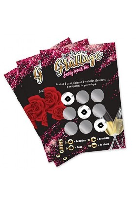 SoKawaï - Set de 6 cartes à gratter sexy pour lui | Jeu de grattage drôle et coquin | Cadeau original à offrir pour pimenter 