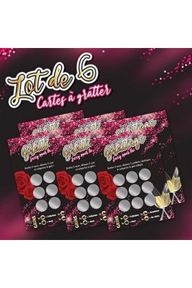 SoKawaï - Set de 6 cartes à gratter sexy pour lui | Jeu de grattage drôle et coquin | Cadeau original à offrir pour pimenter 