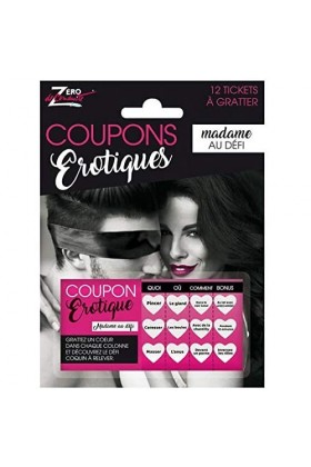 Cadeau Adulte Sexy Humoristique Coupons Madame au défi x1 R/R006