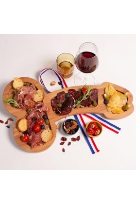 Le Pénis Français - LA VRAIE Planche Apéro XXL z*z* 47 cm – Bois de qualité supérieure - Fabriquée à la main, sur commande et