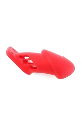 Cage fixe en silicone rouge cage étanche conception antivol un ensemble de 5 tailles -371