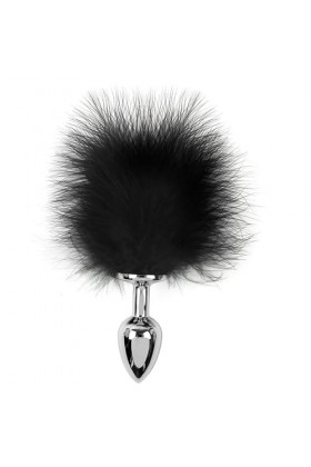 Costume en Acier Inoxydable avec Queue en Peluche Party Decoration Supplies Black 