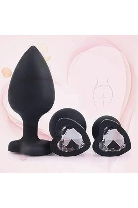 ??? ???? 3 Tailles De Jouets en Silicone Noir, Confortables Et Amusants, Faciles à Transporter Et Réglables