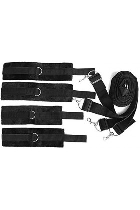 2023 Ensemble de Chambre à Coucher en Nylon Noir B`D`S-M pour Couple Cosplay Gǐft