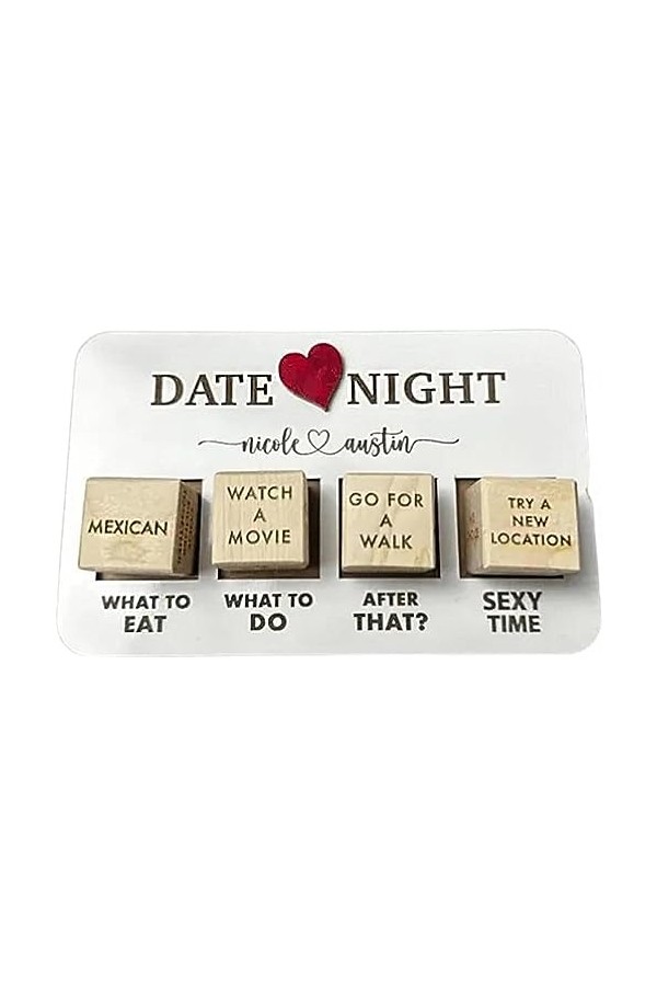 Date Night Dice，Date Night Wooden Dice Game for Couples,Date Night Dice After Dark Edition,PortableDate Night Dice Gift for H
