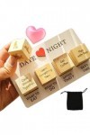 MIGEDY Drôle de Chose Date Night Jeu de dés en Bois for Les Couples, dés de Couple réutilisables en Bois, Cadeaux drôles de d