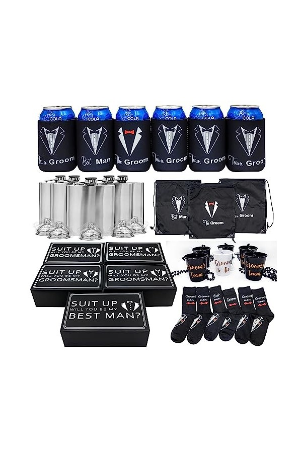 Sai Creations Lot de 6 paquets de 35 pièces pour garçons dhonneur