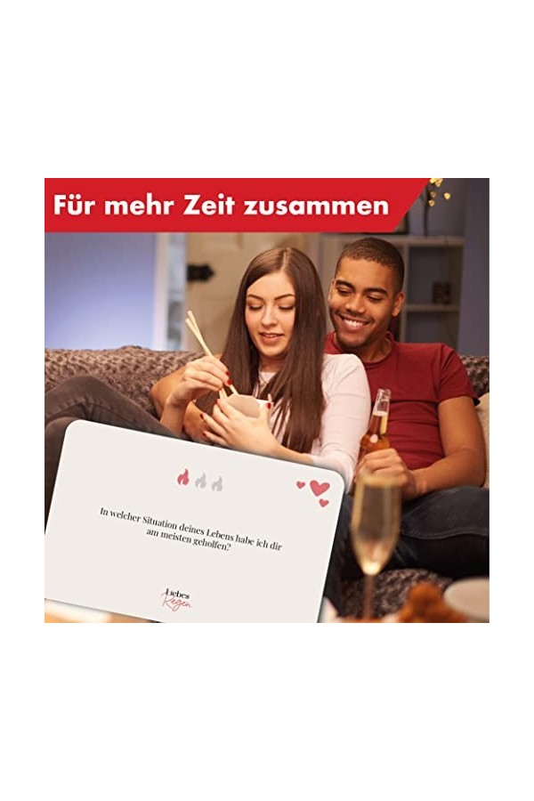 Liebesregen® – Le jeu pour les couples qui vous rapprochent – Questions pour les couples – Jeu de questions pour les couples 