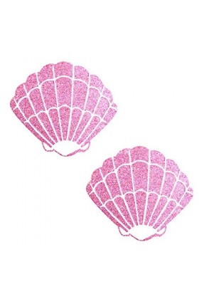 Neva Nude Under the Sea Nipztix Cache-tétons adhésifs de qualité médicale, imperméables, fabriqués aux États-Unis, Bowee Bleu