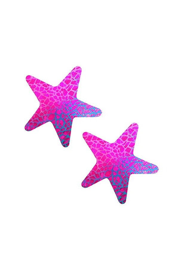 Neva Nude Under the Sea Nipztix Cache-tétons adhésifs de qualité médicale, imperméables, fabriqués aux États-Unis, Bowee Bleu