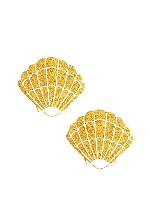 Neva Nude Under the Sea Nipztix Cache-tétons adhésifs de qualité médicale, imperméables, fabriqués aux États-Unis, Bowee Bleu