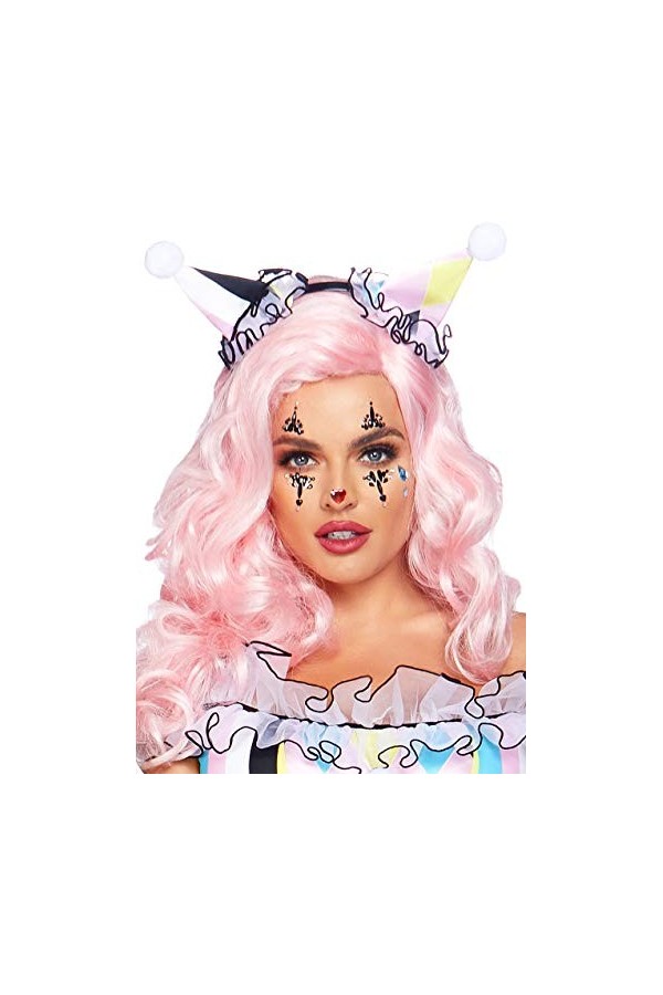 Leg Avenue - Harlequin face jewels sticker, Taille Unique Multicolore