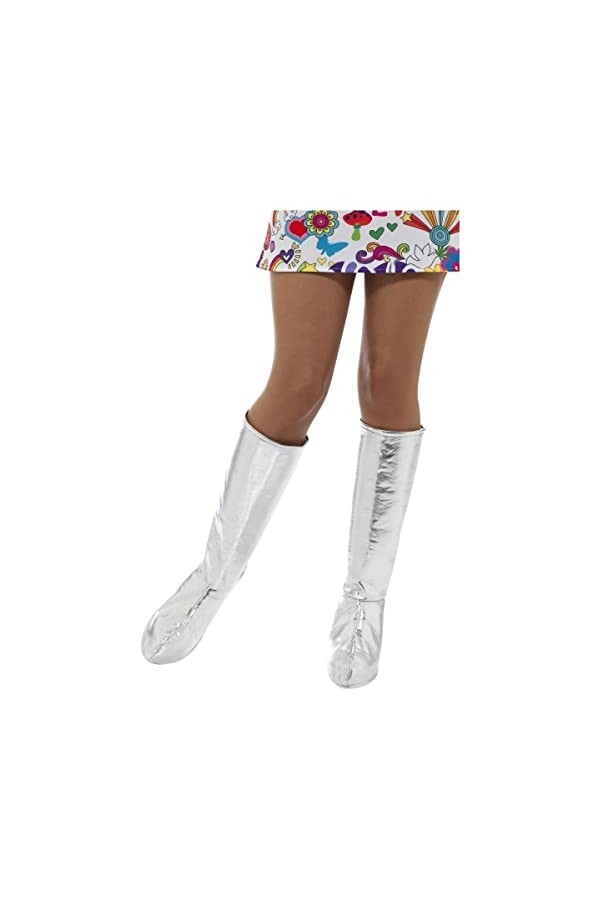 Smiffys Couvre-bottes GoGo, argenté