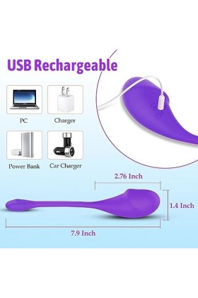 Oeuf Vibromasseur à Distance Telecommande App Silencieux, Oeuf Vibrant Couple Sans Fil Bluetooth Sextoyse Femme, Oeuf Vibrant