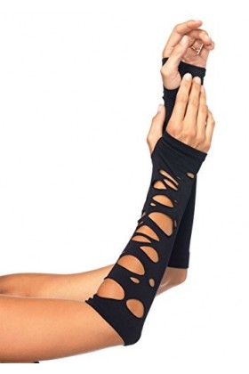 Leg Avenue Manchettes Ajourées Noires Noir Taille Unique