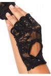 Leg Avenue- Lace Keyhole 2724 Mitaines Dentelle Noir Taille Unique EUR 34-38, 272422001, Lot de 1 