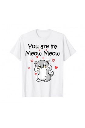 Cat Meow Couples amoureux Preuve damour Saint-Valentin T-Shirt