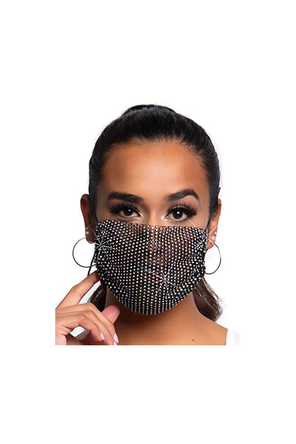 Leg Avenue Masque Harlow avec strass, Taille Unique Blanc M1006 00222