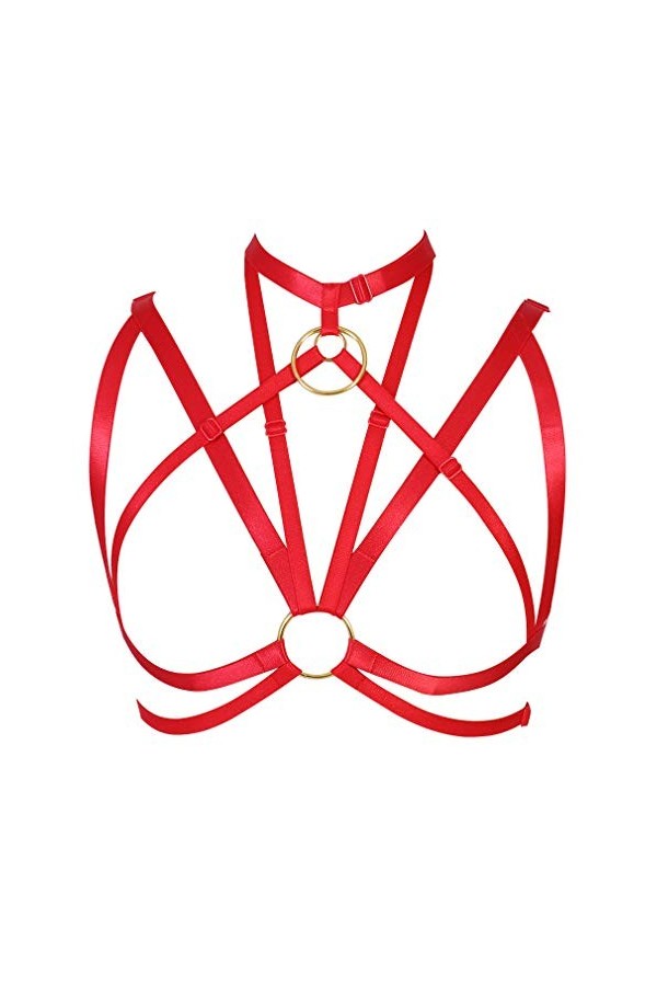 Femme Punk Harness Soutien-Gorge Strappy Body Caged Cupless Ceinture Harnais De Danse Gothique Halloween Rave Party Bra Class