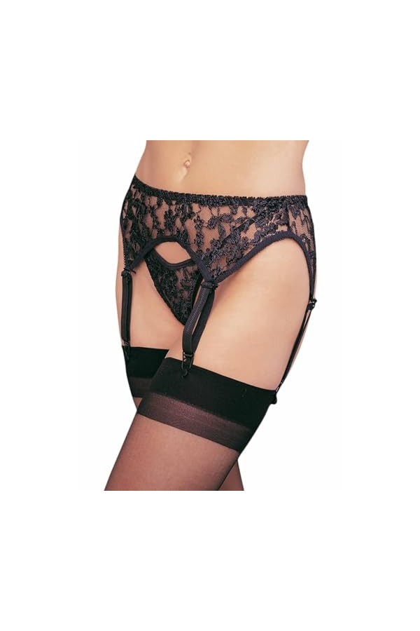 Leg Avenue Jarretelles avec String Noir