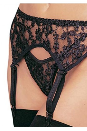 Leg Avenue Jarretelles avec String Noir