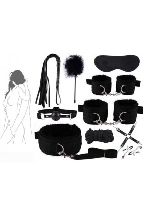 DYNLAB ??? ??????? Costume 10 Pièces En Nylon Noir Silent Night Phantom, Montrant Le Mystère Et Le Côté Sexy