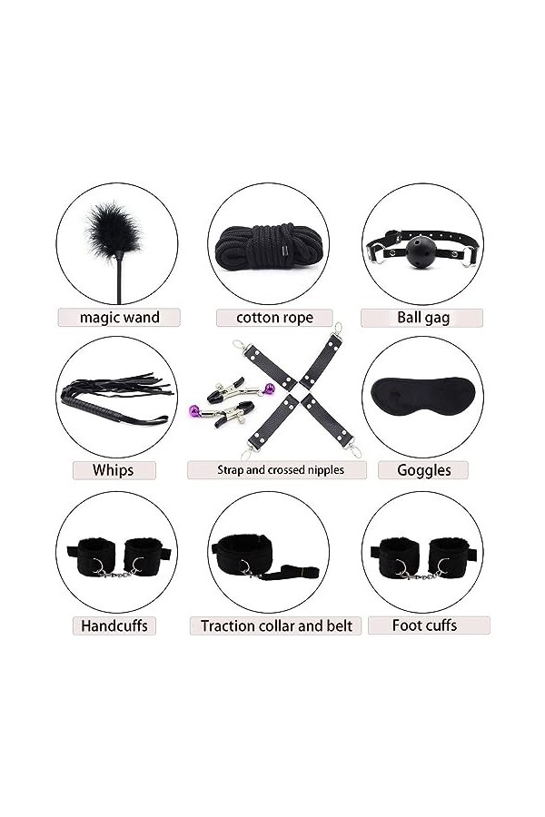 DYNLAB ??? ??????? Costume 10 Pièces En Nylon Noir Silent Night Phantom, Montrant Le Mystère Et Le Côté Sexy