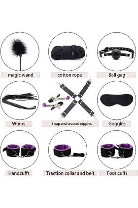 DYNLAB ??? ??????? Violet Charmant, Toute La Saveur, Ensemble De 10 Pièces en Nylon ??? ???????