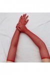 FEER Femmes personnalité haute élasticité Net maille mince Cosplay Sexy Transparent scène Performance gants doux