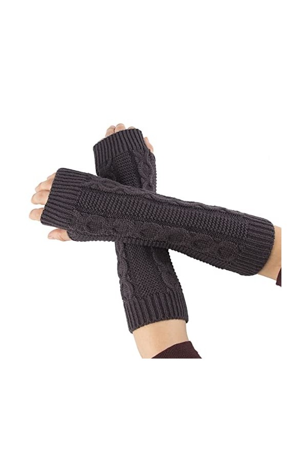 LZPCarra Accessoires résistants pour lhiver - Pour femme - Tricoté - En acrylique - Gants sans doigts - Jouet sexuel pour co