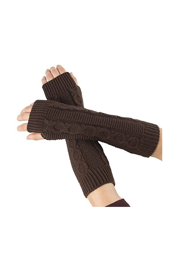 LZPCarra Accessoires résistants pour lhiver - Pour femme - Tricoté - En acrylique - Gants sans doigts - Jouet sexuel pour co