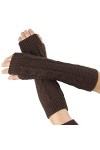 LZPCarra Accessoires résistants pour lhiver - Pour femme - Tricoté - En acrylique - Gants sans doigts - Jouet sexuel pour co
