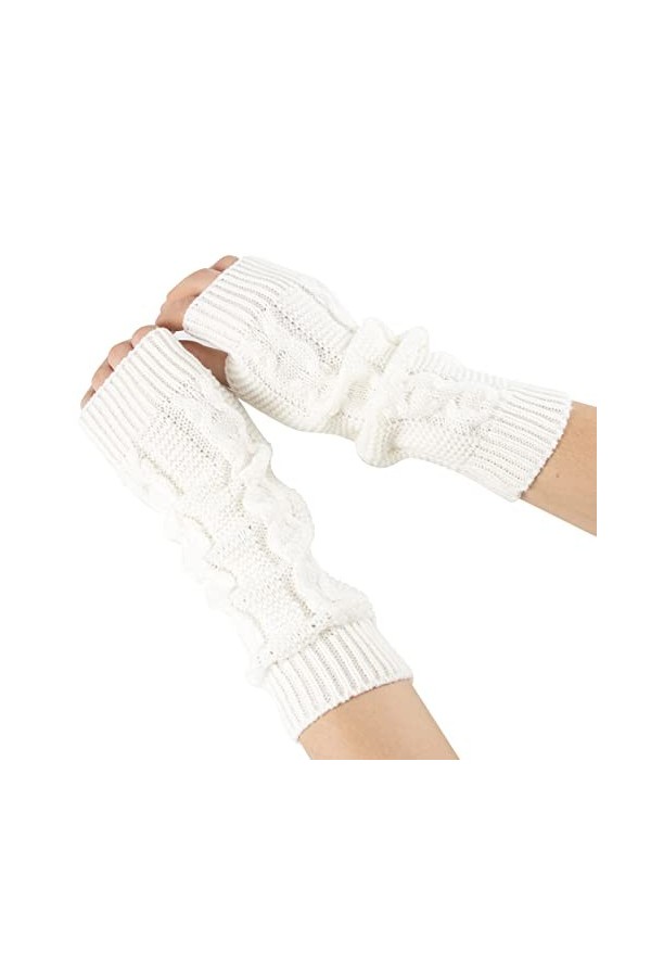 LZPCarra Accessoires résistants pour lhiver - Pour femme - Tricoté - En acrylique - Gants sans doigts - Jouet sexuel pour co