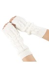 LZPCarra Accessoires résistants pour lhiver - Pour femme - Tricoté - En acrylique - Gants sans doigts - Jouet sexuel pour co