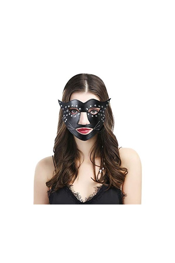 Masquerade Chat Bondage Noir Halloween Décoration Adulte Bunny Livraison Pâques Noir, Taille unique