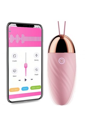 Oeuf Vībrånt Connecté Telephone Silencieux Mini Portable, Oeuf Vìbrômãssëur Telecommande à Dìstance Bluetooth/Sans Fil Oeuf V