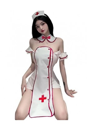 Costume dinfirmière sexy pour femme - Caractère coquin - Jolie lingerie - Pour Halloween - Cosplay