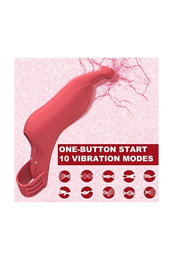 Vibromasseur en Silicone Jouets Doigt Jouets Black Finger Massager Kit Doigt en Silicone Noir