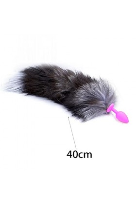 BybAgs Masseur Extensible En Silicsouple Avec Queue Extra Longue/Grille/L