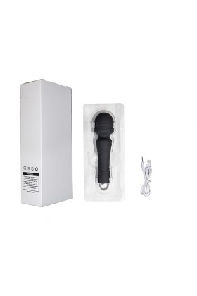 10 modes de fréquence Masseur en silicone souple étanche Ŝèx Töyș Vîbrátore, chargeur USB noir 