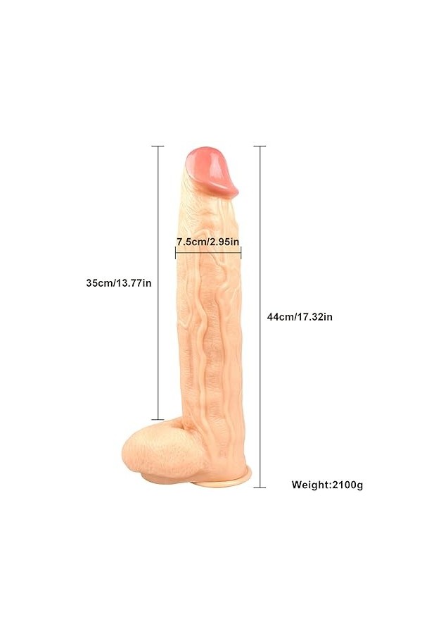 GAOSJX énorme Silicone Lisse Doux et Pas Facile à casser,skincolor