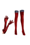 Pole Dance Accessoire Femme Métal Cuir Gants Longs avec Accessoires Dentelle Café, XXXL