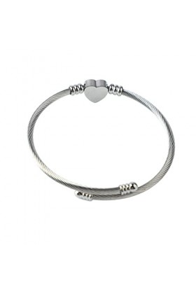 Bracelet de Manchette torsadé, Bracelet de Câble torsadé Robuste en Titane Flexible 2 Pièces pour le Quotidien