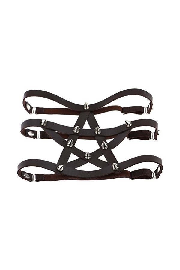 Harajuku Cosplay Anime Sexy Leg Ring Jarretière, Fait à la main Willow Nail Street Hip Hop Dance Bracelet de cheville en cuir