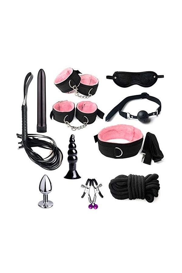 MelBiz Jeux Bǒǹdâgê Kît Ṣȅxô Couple avec 11 Pièces Bandoulière Nylon Rose 